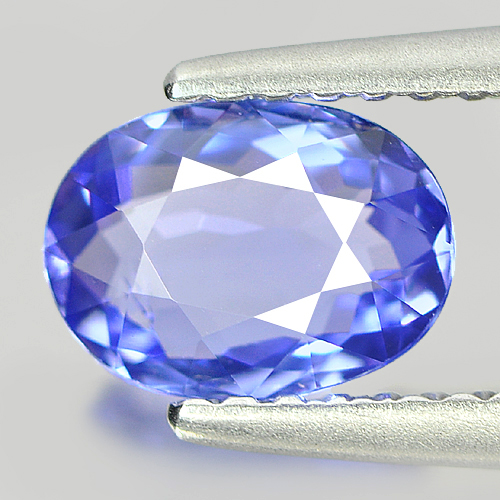 Certified 0.87 Ct. Clean Oval Shape Natural Gem Violetish Blue Tanzanite
