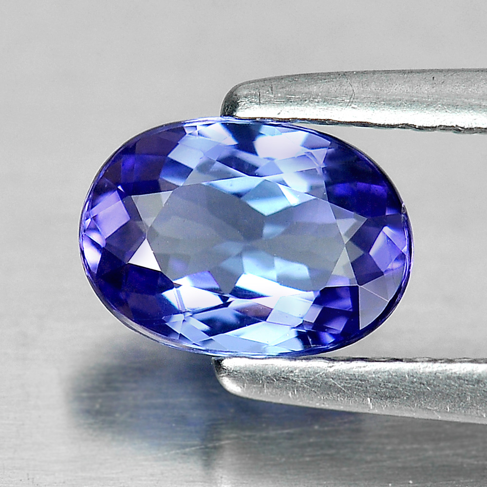 Certified 0.83 Ct. Clean Natural Violetish Blue Tanzanite Oval Shape