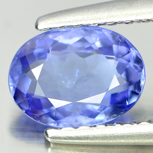 Violetish Blue Tanzanite 0.74 Ct. Oval 6.9 x 5.1 Mm. Natural Gemstone Tanzania