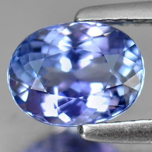 Certified 1.31 Ct. Clean Oval Shape Natural Gem Violetish Blue Tanzanite