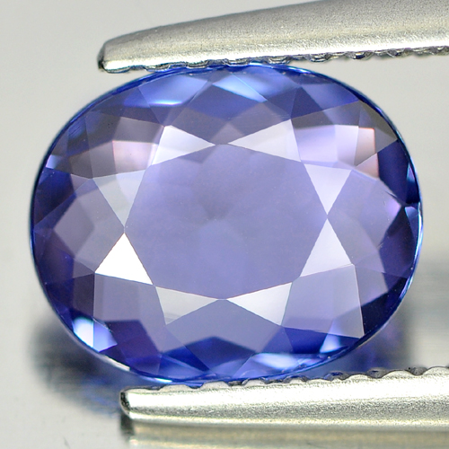 Certified 1.28 Ct. Oval Shape Natural Gem Violetish Blue Tanzanite From Tanzania