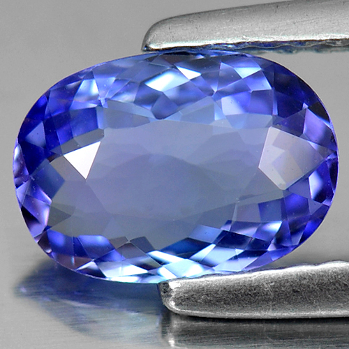 Certified 1.06 Ct. Clean Oval Natural Violetish Blue Tanzanite Gem Tanzania