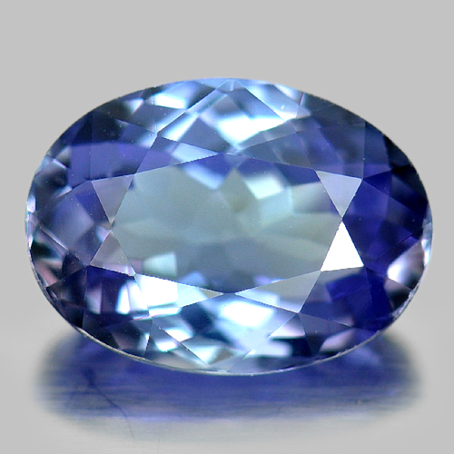 Certified Blue Tanzanite 1.47 Ct. Clean Oval 8.49 x 6.17 Mm. Natural Gemstone