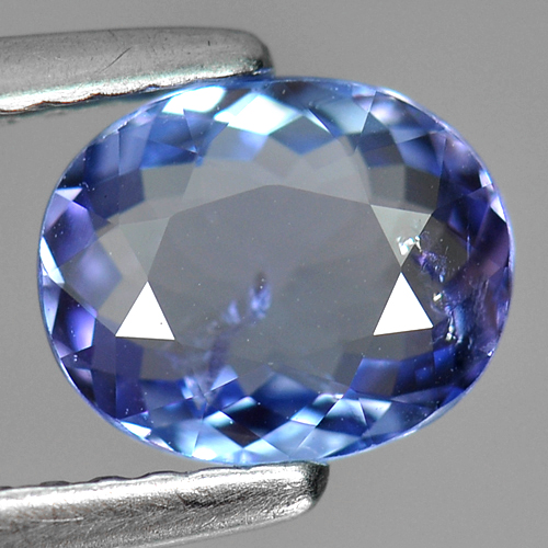 Certified 1.13 Ct. Oval Shape Natural Gem Violetish Blue Tanzanite From Tanzania