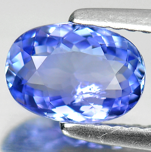 Certified Violetish Blue Tanzanite 1.22 Ct Oval Shape 7.90 x 5.52 Mm Natural Gem