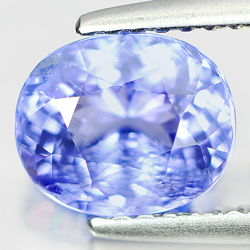 Violetish Blue Tanzanite 1.72 Ct. Oval Shape 7.7 x 6.4 Mm. Natural Gem Tanzania