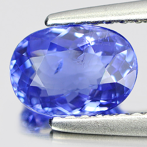 Oval Shape 7.6 x 5.4 Mm. Natural Gem Violetish Blue Tanzanite 1.19 Ct. Tanzania