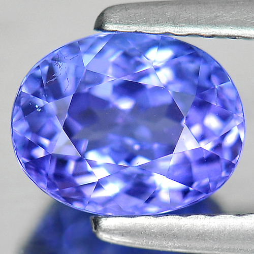 Violetish Blue Tanzanite 1.39 Ct. Oval 7.4 x 5.9 Mm. Natural Gemstone Tanzania