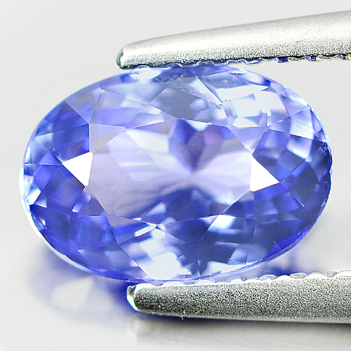 Violetish Blue Tanzanite 1.57 Ct. Oval Shape 8.6 x 6 Mm. Natural Gem Tanzania