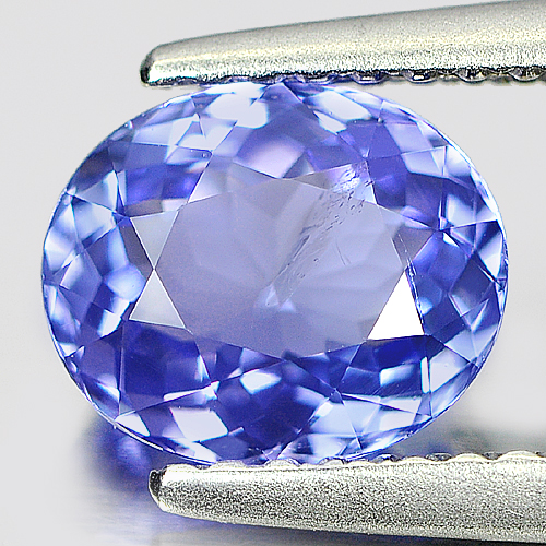 Violetish Blue Tanzanite 1.38 Ct. Oval Shape 7.6 x 6.3 Mm. Natural Gem Tanzania