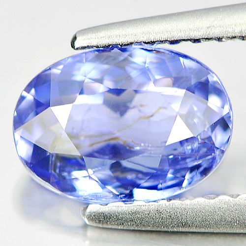 Oval Shape 8 x 5.7 Mm. Natural Gem Violetish Blue Tanzanite 1.23  Ct. Tanzania