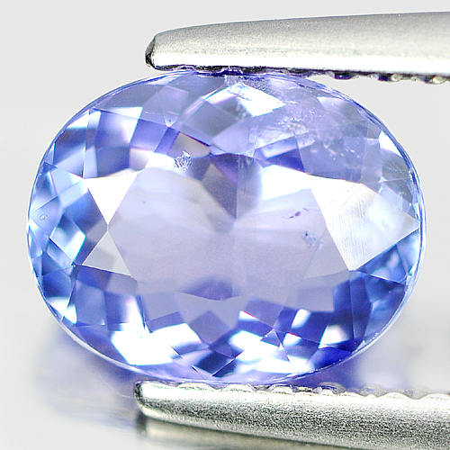 Violetish Blue Tanzanite 1.27 Ct. Oval 7.7 x 6.1 Mm. Natural Gemstone Tanzania