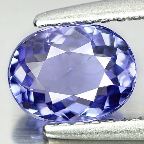 Violetish Blue Tanzanite 0.97 Ct. Oval 6.9 x 5.3 Mm. Natural Gemstone Tanzania