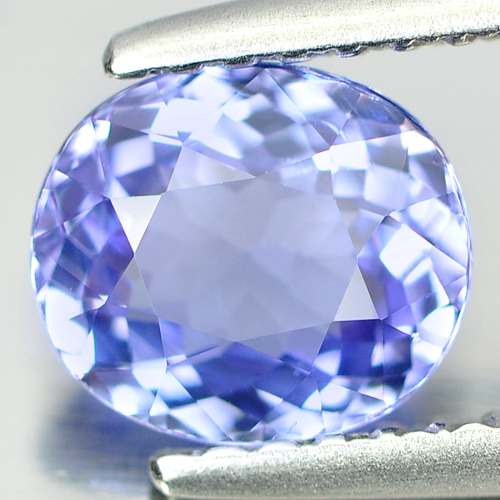 Violetish Blue Tanzanite 1.01 Ct. VVS Oval 6.8 x 5.9 Mm. Natural Gem Tanzania