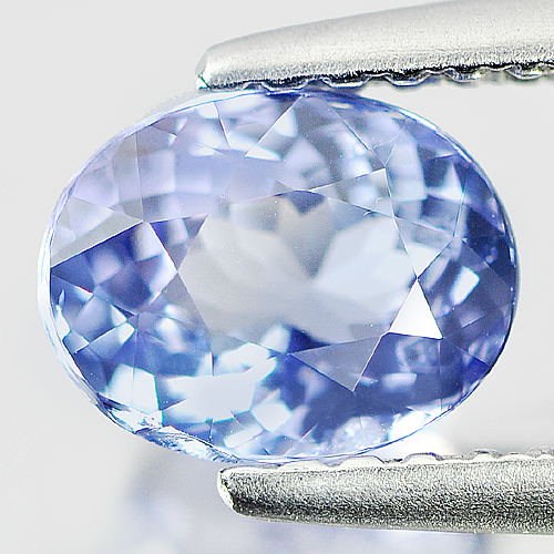 Violetish Blue Tanzanite 1.02 Ct. Oval Shape 6.7 x 5.3 Mm. Natural Gem Tanzania