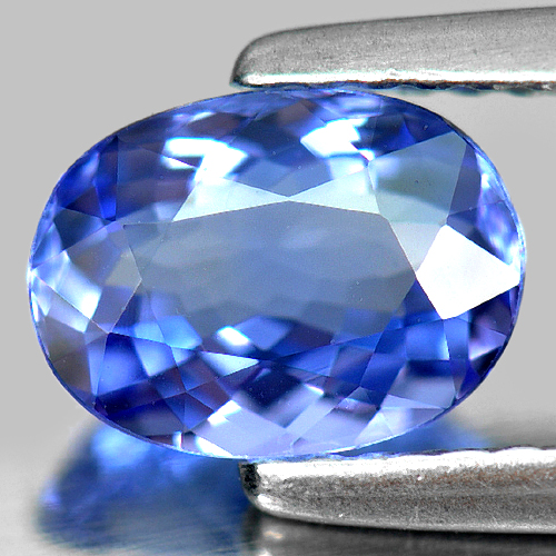 Certified Violetish Blue Tanzanite 1.02 Ct. Clean Oval Shape Natural Gemstone
