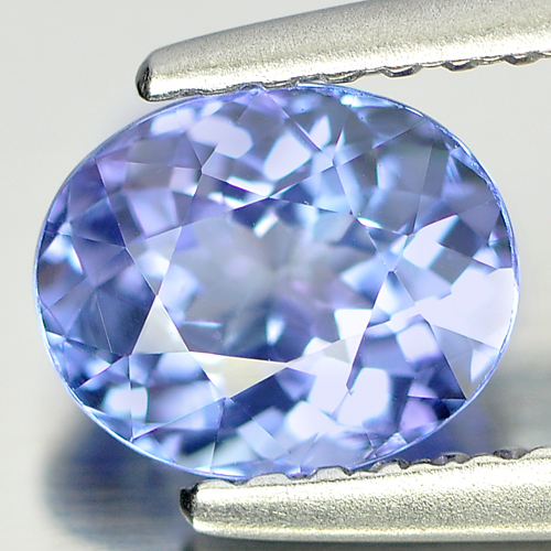 Certified 1.02 Ct. Clean Oval Shape Natural Gem Violetish Blue Tanzanite