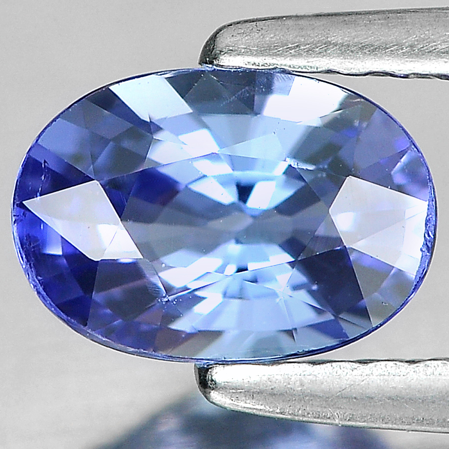 Certified 1.01Ct Clean Natural Violetish Blue Tanzanite