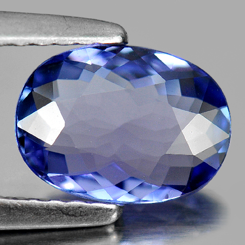 Certified 1.23 Ct. Clean Natural Gem Violetish Blue Tanzanite From Tanzania