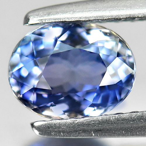Certified 1.12 Ct. Oval Shape Natural Violetish Blue Tanzanite Gem From Tanzania