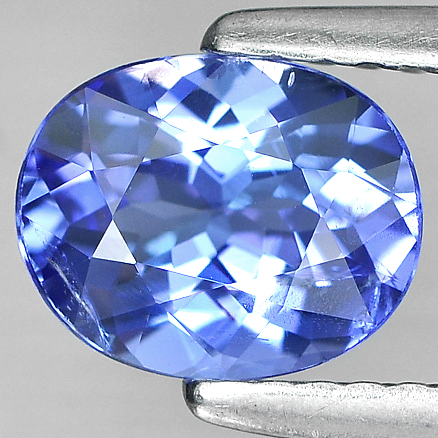 Certified 1.17 Ct Oval Natural Violetish Blue Tanzanite