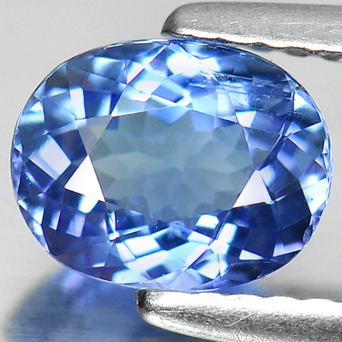 Certified Violetish Blue 1.07 Ct. Oval Shape 7.32 x 5.75 Mm Natural Gem Tanzania