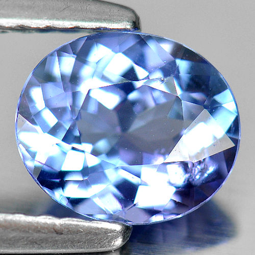 Certified Violetish Blue Tanzanite 1.01 Ct Oval 7.00 x 5.95 Mm. Natural Gemstone