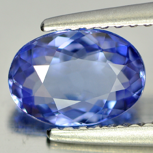 Certified 1.23 Ct. Clean Oval Shape Natural Gem Violetish Blue Tanzanite