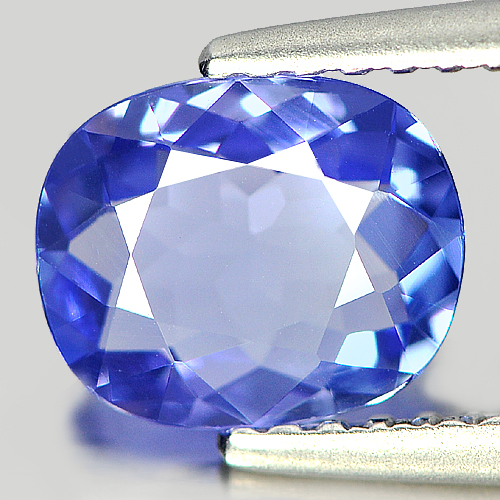 Certified Violetish Blue Tanzanite 1.24 Ct. Clean Oval Shape Natural Gemstone