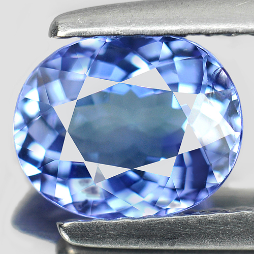 Certified 1.26 Ct. Natural Gem Violetish Blue Tanzanite Oval Shape From Tanzania