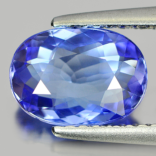 Certified 1.62 Ct. Clean Natural Gem Violetish Blue Tanzanite From Tanzania