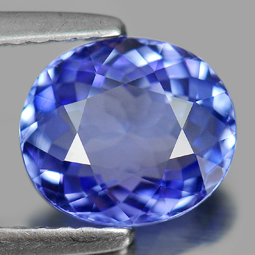 Certified 1.54 Ct. Oval Shape Natural Gem Violetish Blue Tanzanite From Tanzania