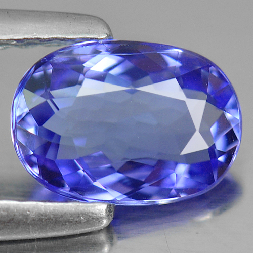 Certified 1.04 Ct. Clean Oval Shape Natural Gem Violetish Blue Tanzanite