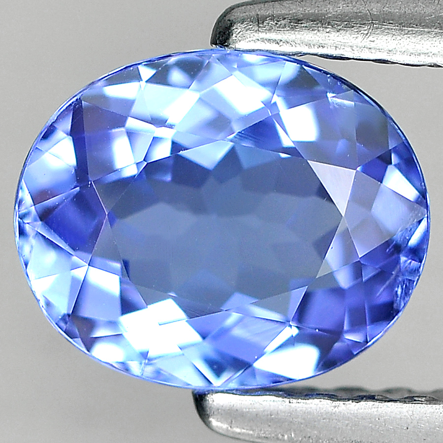 Certified 1.05Ct. Oval Natural Violetish Blue Tanzanite