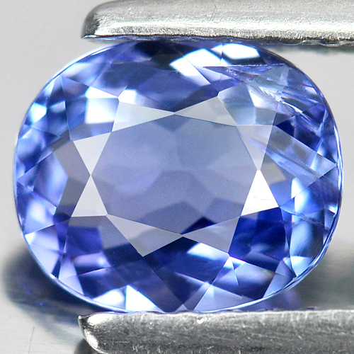Certified Violetish Blue Tanzanite 1.02 Ct Oval Shape 6.86 x 5.77 Mm Natural Gem