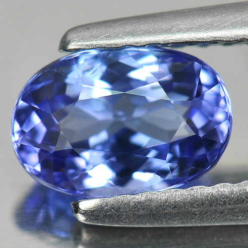 Certified Violetish Blue Tanzanite 1.09 Ct Oval Shape 7.37 x 5.07 Mm Natural Gem