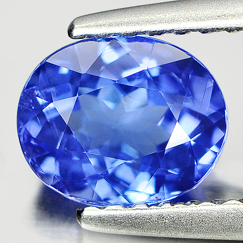Certified 1.00 Ct. Oval Natural Violetish Blue Tanzanite Gemstone From Tanzania