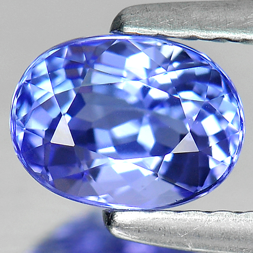 Violetish Blue Tanzanite 1.02 Ct. Clean Oval Shape 6.7 x 5 Mm. Natural Gemstone