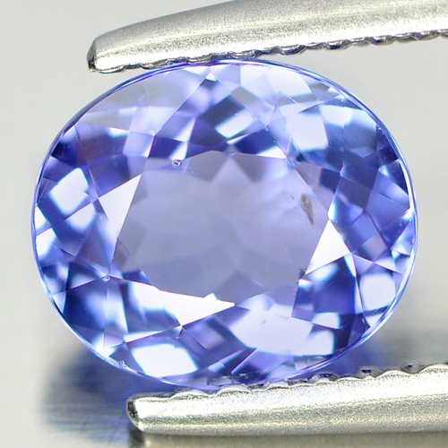 Violetish Blue Tanzanite 1.24 Ct. VVS Oval Shape 7.3 x 6.2 Mm. Natural Gemstone