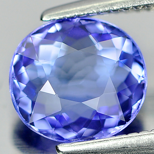 Violetish Blue Tanzanite 1.30 Ct. Clean Oval Shape 7.3 x 6.7 Mm Natural Gemstone