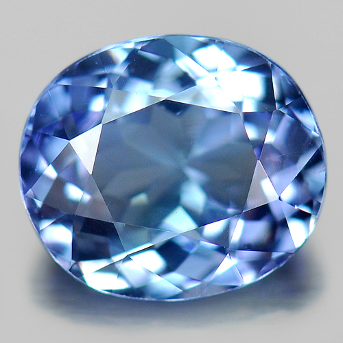 Certified 1.28 Ct. Clean Oval Shape Natural Gem Violetish Blue Tanzanite
