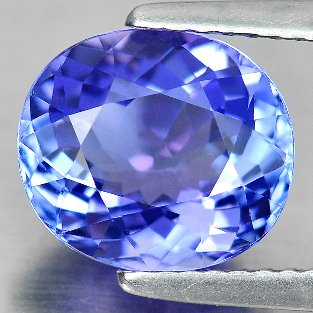 Certified 3.13 Ct. Clean Natural Violetish Blue Tanzanite Oval Shape Gemstone