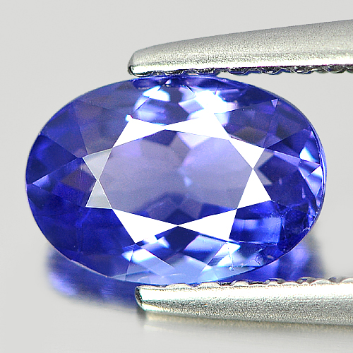 Certified 1.23 Ct. Clean Oval Shape Natural Gem Violetish Blue Tanzanite