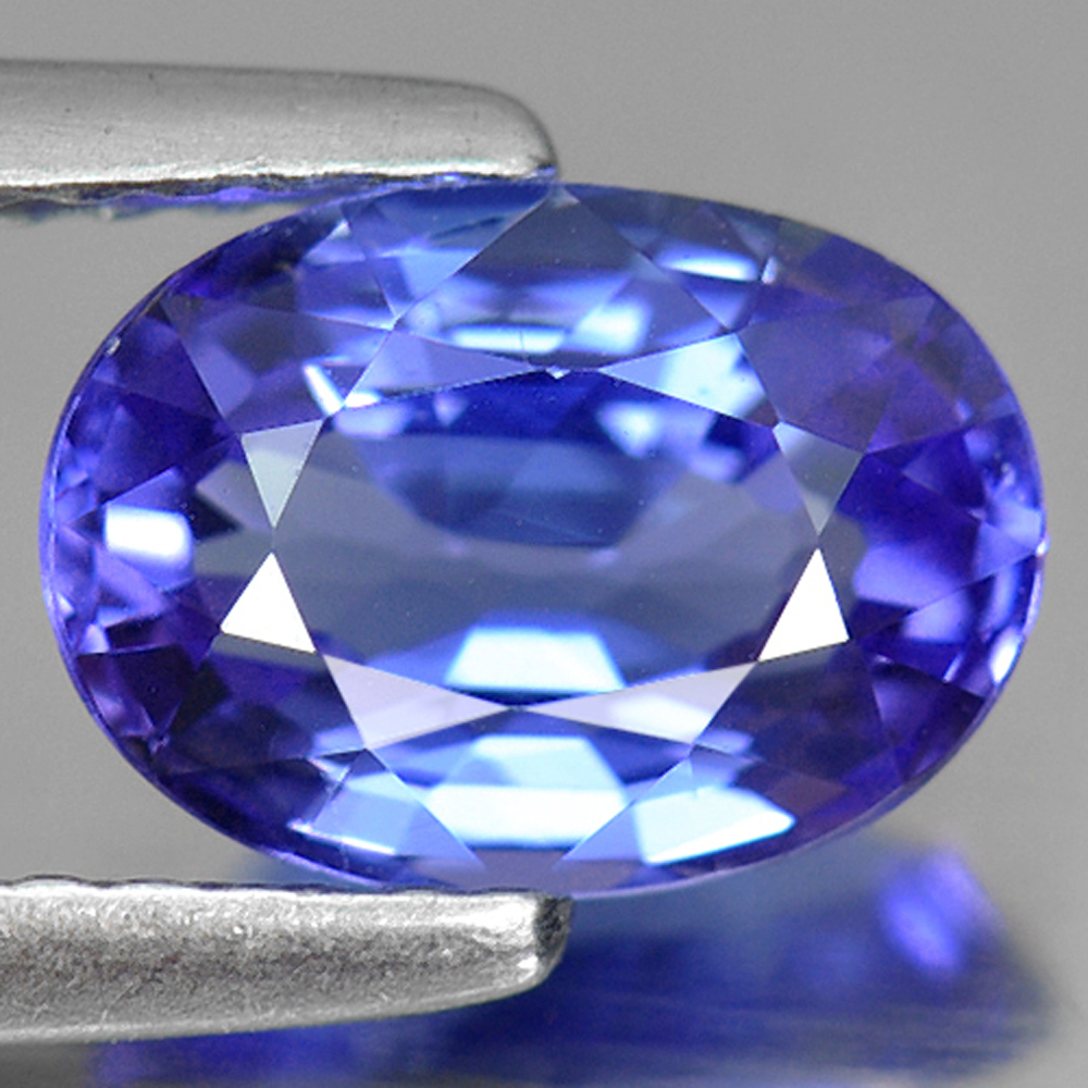 Violetish Blue Tanzanite 1.46 Ct. Clean Oval 8.3 x 6 x 4 Mm. Natural Gemstone