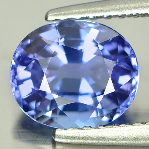 Tanzanite Violetish Blue 1.59 Ct. Clean Oval 7.7 x 6.5 Mm. Natural Gem Tanzania