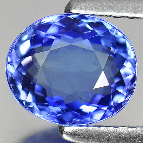 Tanzanite Violetish Blue 1.24 Ct. VVS Oval Shape 6.9 x 5.9 Mm. Natural Gemstone