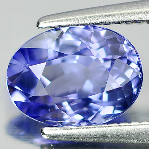 Violetish Blue Tanzanite 1.31 Ct. Clean Oval 7.8 x 5.8 x 4 Mm. Natural Gemstone