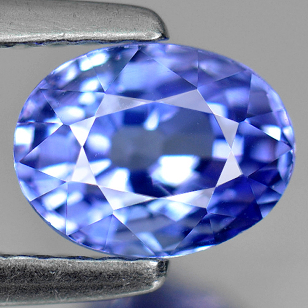 Violetish Blue Tanzanite 1.21 Ct. Clean Oval 6.8 x 5.2 x 4.7 Mm Natural Gemstone