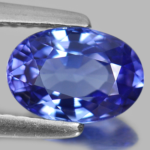 Violetish Blue Tanzanite 1.22 Ct. Clean Oval Shape 7.9 x 5.4 Mm Natural Gemstone