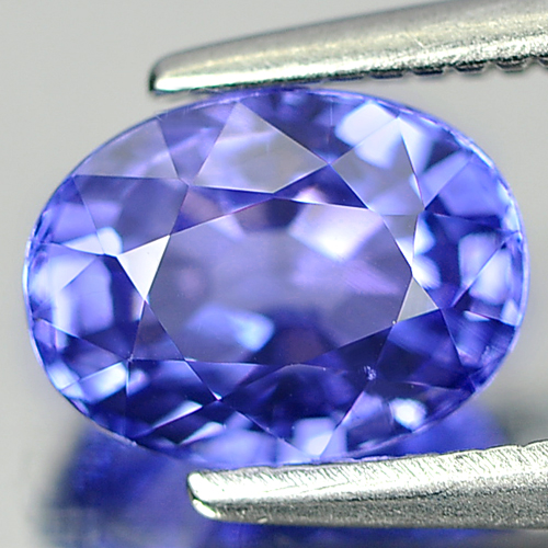 Violetish Blue Tanzanite 1.35 Ct. Oval Shape 7.3 x 5.5 x 4.3 Mm. Natural Gem